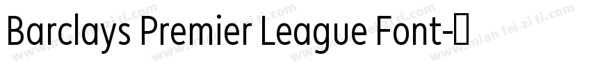 Barclays Premier League Font字体转换